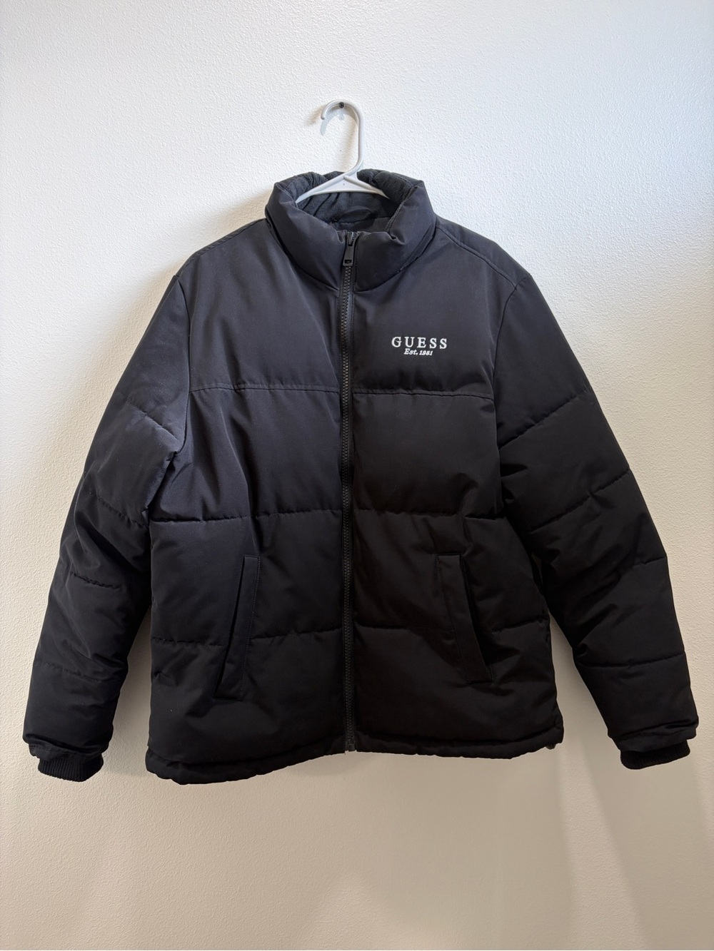 GUESS Black Quilted Puffer Jacket